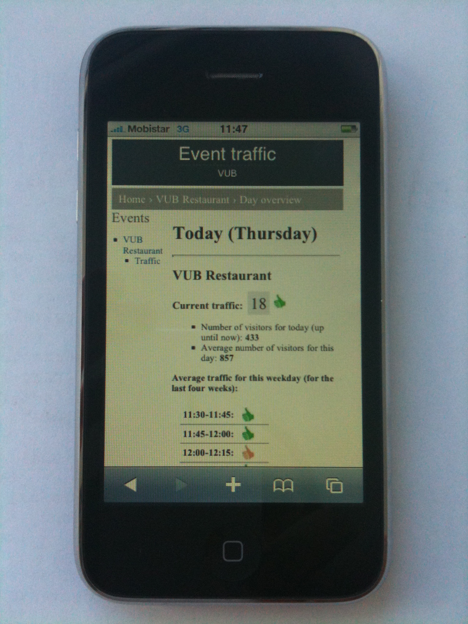 QuTi Web application: mobile CSS screenshot